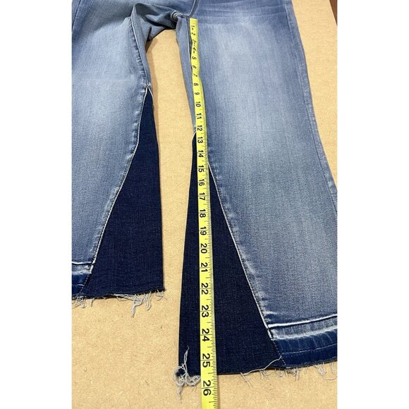 Liverpool Women Size 28 Jeans GiaGlider Crop Pull-On Fray Hem Stretch Alverston - Picture 8 of 14